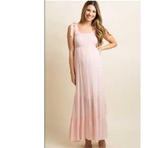 Pink blush maternity dress